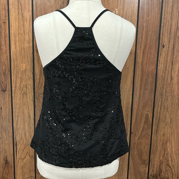 Black sequin crop  top women size Small - Picture 2 of 6